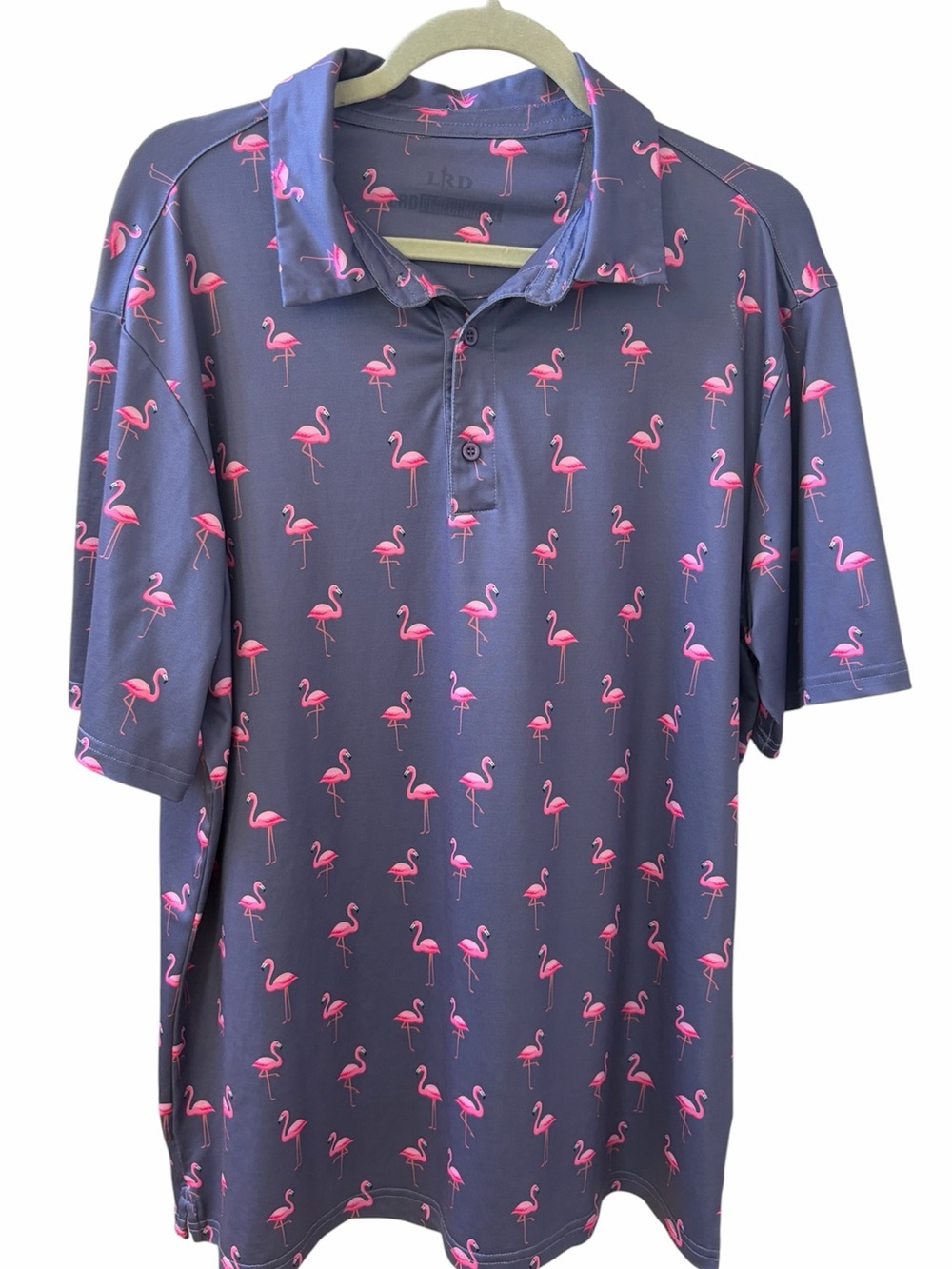 LRD performance golf shirt men’s flamingo large EUC